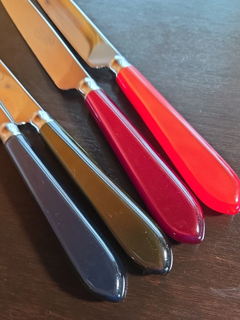 Philippe Deshoulieres Knives Set Of Four Acrylic Handles Made In France